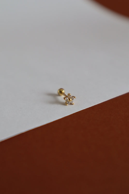 Piercing flor brilhante